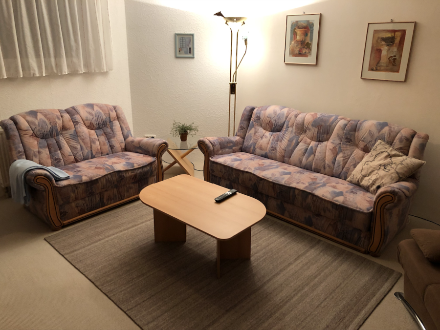 Wohnzimmer und Schlafcouch